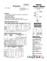 Datasheet 1N6643 manufacturer Microsemi